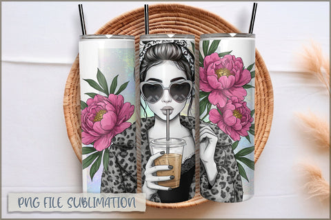 Sassy Girl Sarcastic 20 Oz Tumbler Wrap PNG Sublimation Shetara Begum 