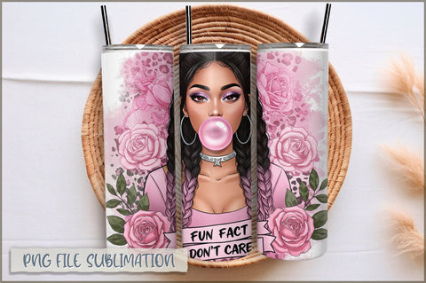 Sassy Girl Sarcastic 20 Oz Tumbler Wrap PNG Sublimation Shetara Begum 