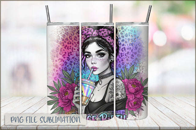Sassy Girl Sarcastic 20 Oz Tumbler Wrap PNG Sublimation Shetara Begum 