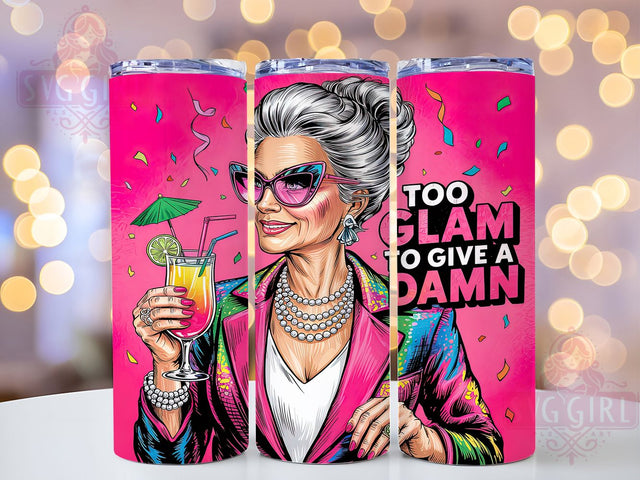 Sassy Glam Grandma Tumbler Wrap, Glam Grandma, Funny Tumbler Wrap, 20oz Tumbler Design, Sublimation Wrap, Grandma Gift, Too Glam Tumbler Sublimation SvggirlplusArt 