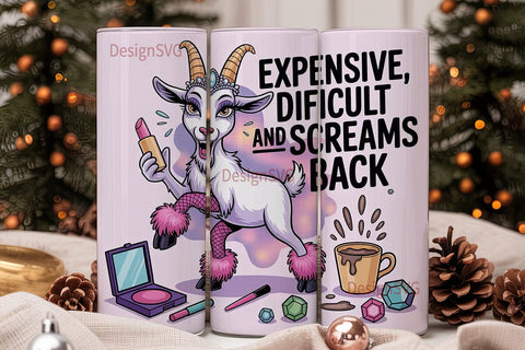 Sassy Goat Diva 20oz Tumbler Wrap Sublimation DesignSVG 