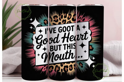 Sassy Heart Tumbler Wrap PNG Sublimation PixelChick 