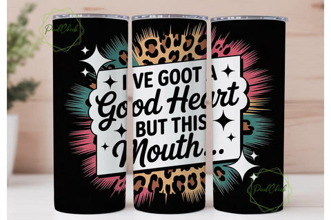Sassy Heart Tumbler Wrap PNG Sublimation PixelChick 