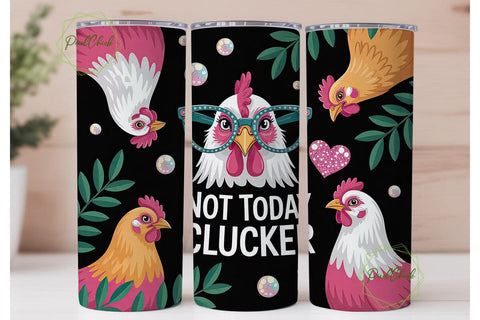 Sassy Hen 20oz Tumbler Wrap Sublimation PixelChick 