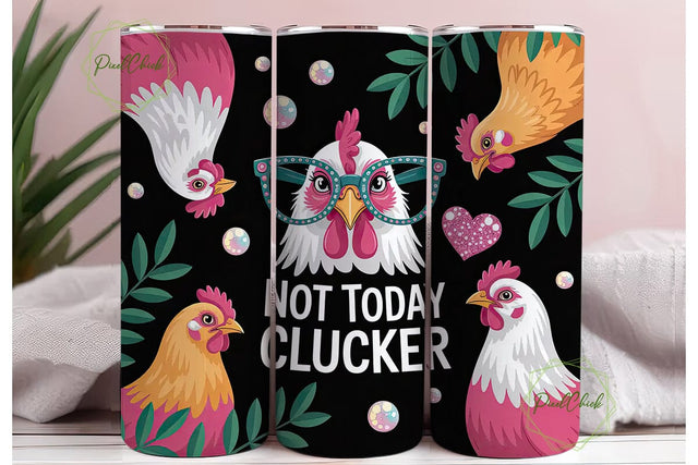 Sassy Hen 20oz Tumbler Wrap Sublimation PixelChick 