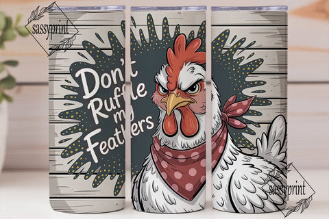 Sassy Hen 20oz Tumbler Wrap Sublimation sassyprint 