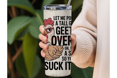 Sassy Hen Cocktail 20oz Tumbler Wrap Sublimation DesignSVG 