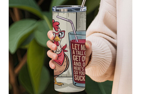 Sassy Hen Cocktail 20oz Tumbler Wrap Sublimation DesignSVG 