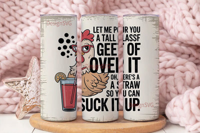 Sassy Hen Cocktail 20oz Tumbler Wrap Sublimation DesignSVG 