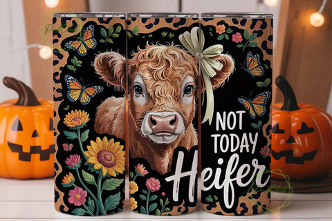 Sassy Highland Cow Tumbler Wrap PNG Sublimation PixelChick 