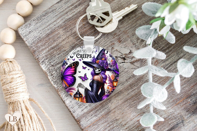 Sassy Keychain Sublimation, Witch Key Ring PNG Sublimation BijouBay 