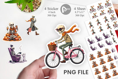 Sassy Lady Bones Sticker Sublimation artnoy 