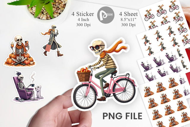 Sassy Lady Bones Sticker Sublimation artnoy 