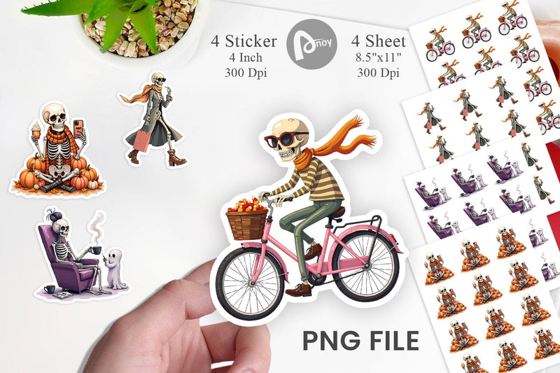 Sassy Lady Bones Sticker Sublimation artnoy 