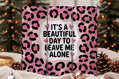 Sassy Leopard 20oz Tumbler Wrap Sublimation DesignSVG 