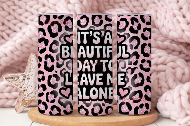 Sassy Leopard 20oz Tumbler Wrap Sublimation DesignSVG 
