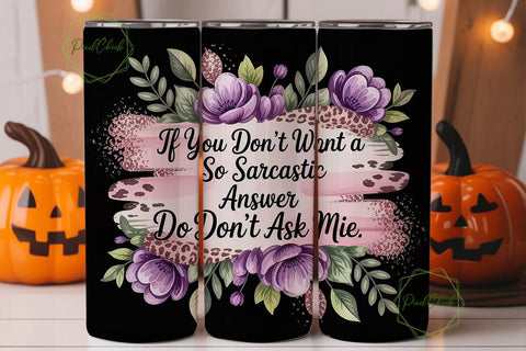 Sassy Leopard & Floral 20oz Tumbler Wrap Sublimation PixelChick 