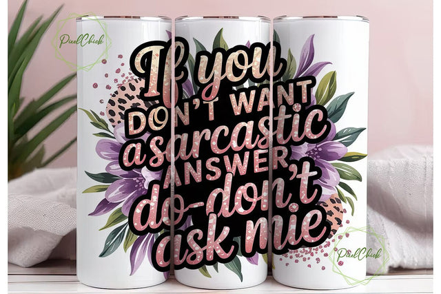 Sassy Leopard & Floral 20oz Tumbler Wrap Sublimation PixelChick 