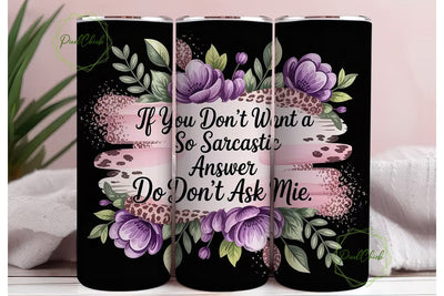 Sassy Leopard & Floral 20oz Tumbler Wrap Sublimation PixelChick 