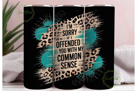 Sassy Leopard Tumbler Wrap PNG Sublimation PixelChick 