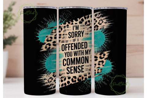 Sassy Leopard Tumbler Wrap PNG Sublimation PixelChick 