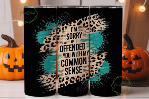 Sassy Leopard Tumbler Wrap PNG Sublimation PixelChick 