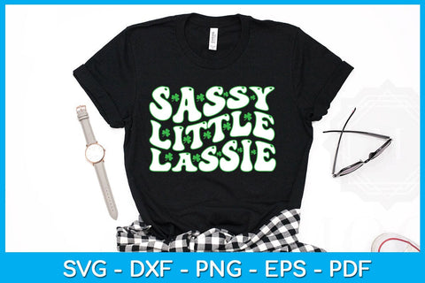 Sassy Little Lassie St Patrick's Day SVG PNG PDF Cut File SVG Creativedesigntee 
