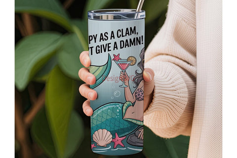 Sassy Mermaid Tumbler Wrap Sublimation DesignSVG 