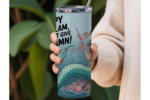 Sassy Mermaid Tumbler Wrap Sublimation DesignSVG 