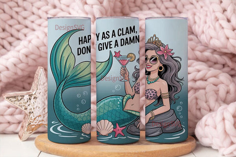 Sassy Mermaid Tumbler Wrap Sublimation DesignSVG 