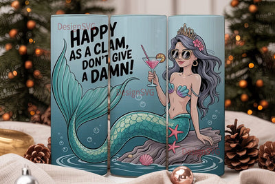 Sassy Mermaid Tumbler Wrap Sublimation DesignSVG 