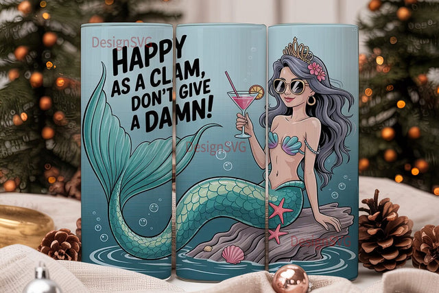 Sassy Mermaid Tumbler Wrap Sublimation DesignSVG 
