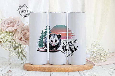 Sassy Opossum 20oz Tumbler Wrap Sublimation sassyprint 