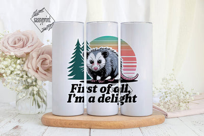 Sassy Opossum 20oz Tumbler Wrap Sublimation sassyprint 