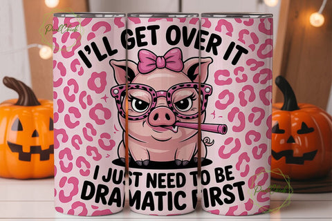 Sassy Pig 20oz Tumbler Wrap Sublimation PixelChick 