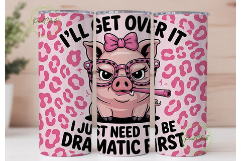 Sassy Pig 20oz Tumbler Wrap Sublimation PixelChick 