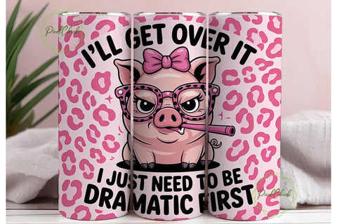 Sassy Pig 20oz Tumbler Wrap Sublimation PixelChick 