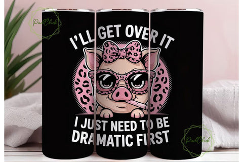 Sassy Pig 20oz Tumbler Wrap Sublimation PixelChick 
