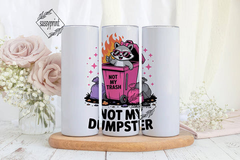 Sassy Raccoon Dumpster Fire 20oz Tumbler Sublimation sassyprint 