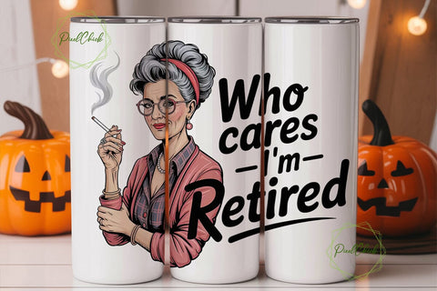 Sassy Retired Grandma 20oz Tumbler Wrap Sublimation PixelChick 