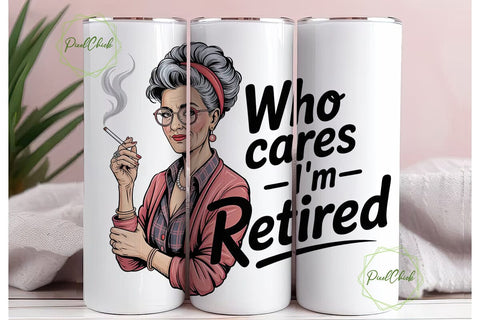 Sassy Retired Grandma 20oz Tumbler Wrap Sublimation PixelChick 
