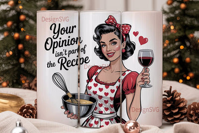 Sassy Retro Chef 20oz Tumbler Wrap Sublimation DesignSVG 