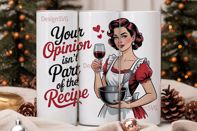 Sassy Retro Chef 20oz Tumbler Wrap Sublimation DesignSVG 