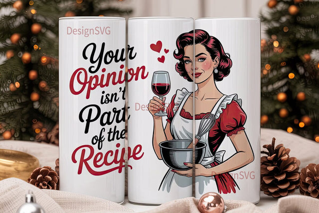 Sassy Retro Chef 20oz Tumbler Wrap Sublimation DesignSVG 