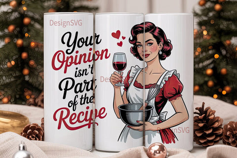 Sassy Retro Chef 20oz Tumbler Wrap Sublimation DesignSVG 