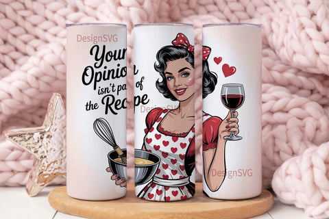 Sassy Retro Chef 20oz Tumbler Wrap Sublimation DesignSVG 