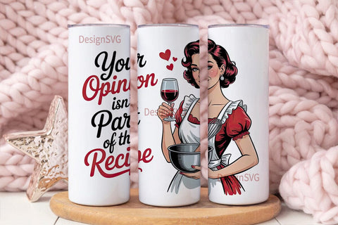 Sassy Retro Chef 20oz Tumbler Wrap Sublimation DesignSVG 