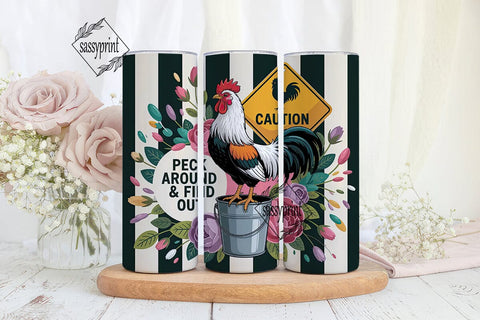 Sassy Rooster 20oz Tumbler Wrap Sublimation sassyprint 