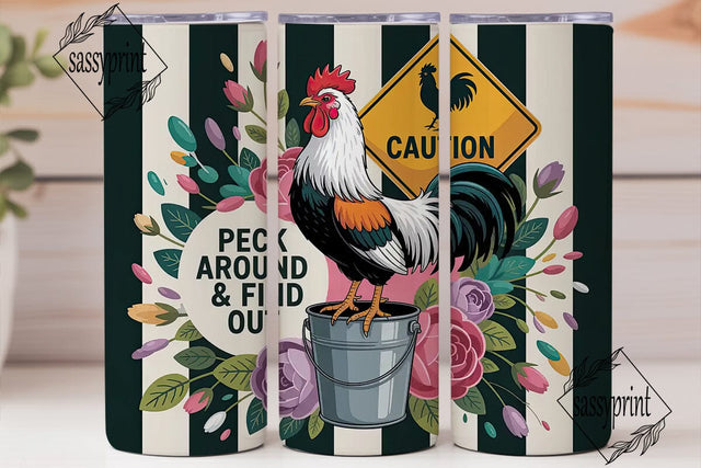 Sassy Rooster 20oz Tumbler Wrap Sublimation sassyprint 