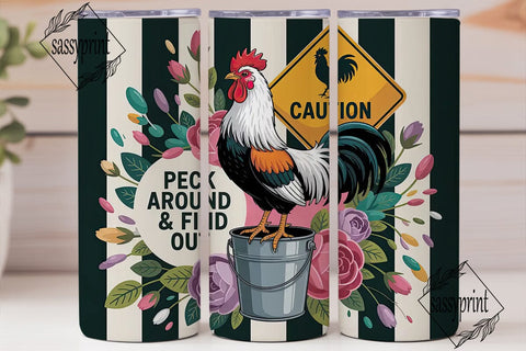 Sassy Rooster 20oz Tumbler Wrap Sublimation sassyprint 